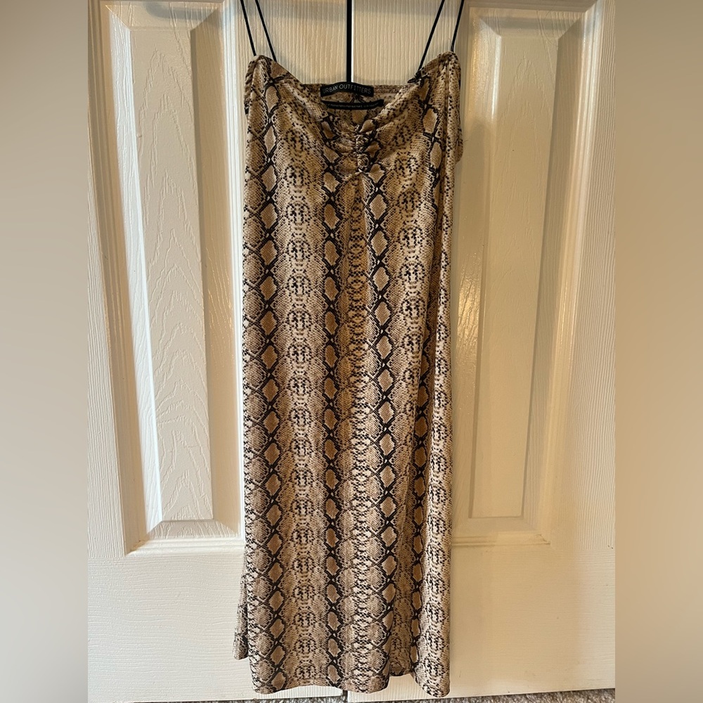 Snake Skin Body-con Mini Dress